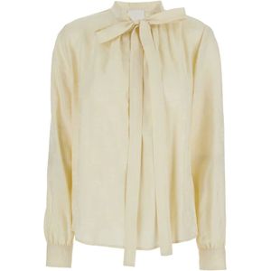 Givenchy, Dames, Blouses & Shirts, Beige, Maat: M Zijde,