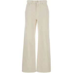 AG Jeans, Dames, Broeken, Wit, Maat: W27 Velours,