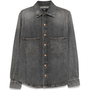 3X1, Dames, Blouses & Shirts, Grijs, Maat: M Denim,
