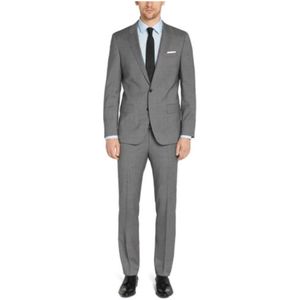 Hugo, Heren, Pakken, Grijs, Maat: M Wol,
