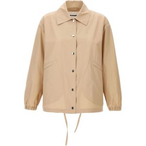 Jil Sander, Dames, Jassen, Beige, Maat: 2XS Katoen,