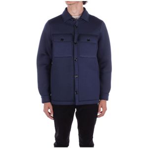 Dondup, Heren, Jassen, Blauw, Maat: L Viscose,