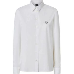Pinko, Dames, Blouses & Shirts, Wit, Maat: 2XS Katoen,