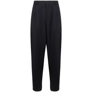 Giorgio Armani, Heren, Broeken, Blauw, Maat: L Wol,