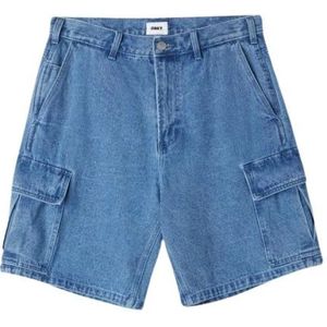 Obey, Heren, Korte broeken, Blauw, Maat: W30 Denim,