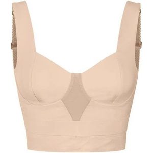 Elisabetta Franchi, Dames, Tops, Beige, Maat: XS Polyamide,
