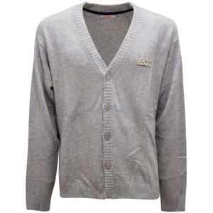 Sun68, Heren, Truien, Grijs, Maat: M Wol,