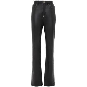 Philipp Plein, Dames, Broeken, Zwart, Maat: XS Katoen,