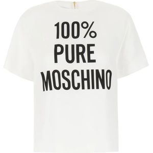 Moschino, Dames, Blouses & Shirts, Wit, Maat: XS