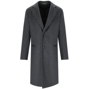 Emporio Armani, Heren, Mantels, Grijs, Maat: XL Wol,