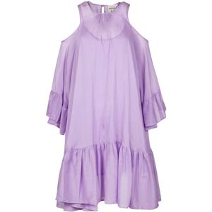 Semicouture, Dames, Jurken, Paars, Maat: 2XS Katoen,