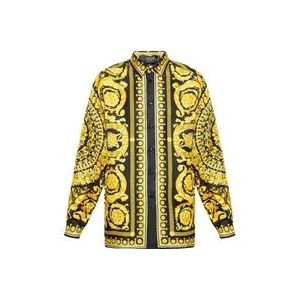 Versace Zijden overhemd , Yellow , Heren , Maat: S
