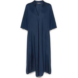 Elena Mirò, Dames, Jurken, Blauw, Maat: L Katoen,