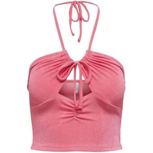Only, Dames, Tops, Roze, Maat: M Poliester,