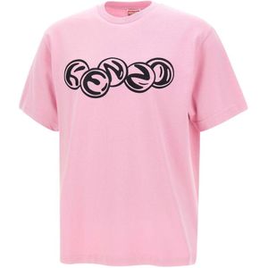 Kenzo, Heren, Tops, Roze, Maat: M Katoen,