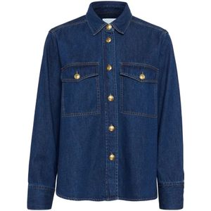 Part Two, Dames, Blouses & Shirts, Blauw, Maat: M Denim,