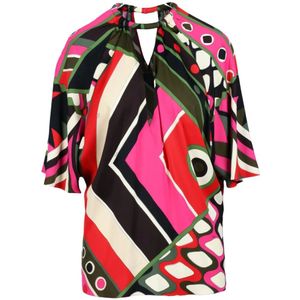 Pucci, Dames, Blouses & Shirts, Veelkleurig, Maat: M Viscose,