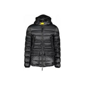 Parajumpers Zwarte Donsjas met Afneembare Capuchon , Black , Heren , Maat: M