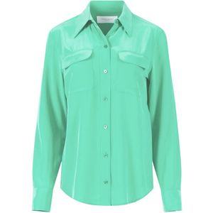 Equipment, Dames, Blouses & Shirts, Groen, Maat: XS Zijde,