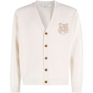 Maison Kitsuné, Heren, Truien, Wit, Maat: L