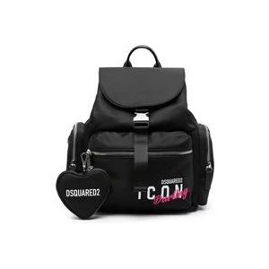 Dsquared2 Backpacks , Black , Dames , Maat: ONE Size