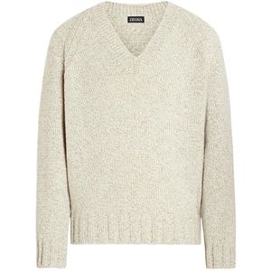 Zegna, Heren, Truien, Beige, Maat: XL Wol,