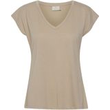 Kaffe - T-Hemd - Beige - Katoen