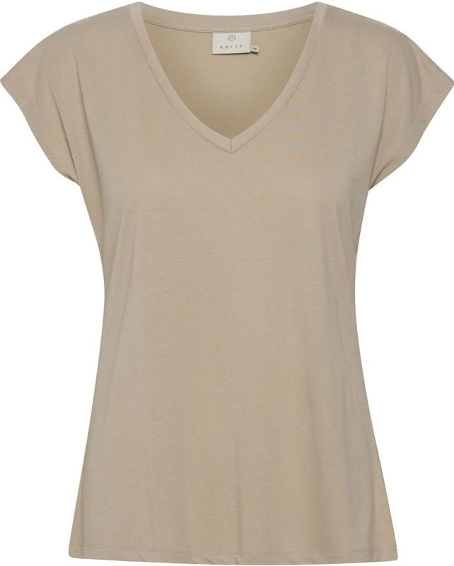 Kaffe - T-Hemd - Beige - Katoen