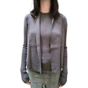 Rick Owens, Dames, Truien, Grijs, Maat: S Viscose,