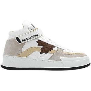 Dsquared2 Leren en Suède Heren Sneakers , White , Heren , Maat: 41 EU