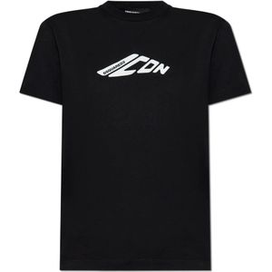 Dsquared2, Dames, Tops, Zwart, Maat: XS Katoen,