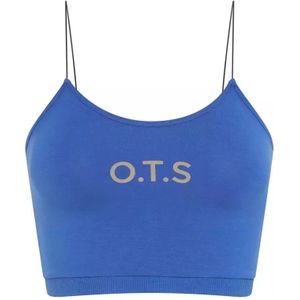 One Teaspoon, Dames, Tops, Blauw, Maat: 2XS Zijde,