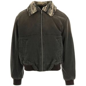 Axel Arigato, Heren, Jassen, Grijs, Maat: M Denim,