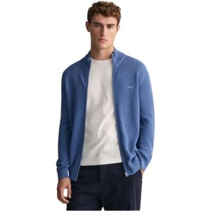 Gant, Heren, Truien, Blauw, Maat: 2XL Katoen,