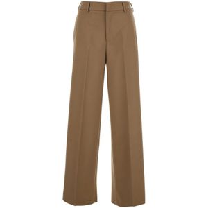 PT Torino, Dames, Broeken, Beige, Maat: XS Wol,