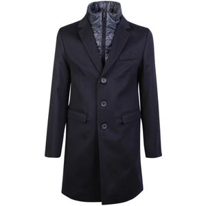 Herno, Heren, Mantels, Blauw, Maat: 5XL Polyamide,