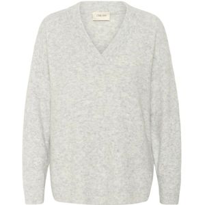 Cream, Dames, Truien, Grijs, Maat: M Wol,