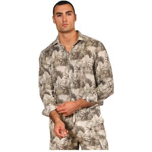 Mason's, Heren, Overhemden, Veelkleurig, Maat: S Linnen,