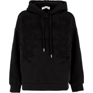 Ermanno Scervino, Dames, Sweatshirts & Hoodies, Zwart, Maat: XS