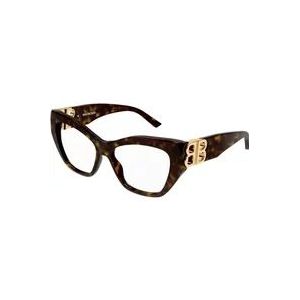 Balenciaga Nieuwe Dynasty Bril met Vierkante Cat-Eye Monturen , Brown , unisex , Maat: 53 MM