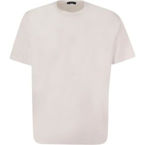 Herno - T-shirt - Wit - Superfijne Katoenen Jersey - Ronde Hals - Korte Mouwen