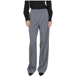 Dolce & Gabbana, Dames, Broeken, Grijs, Maat: 2XS Wol,