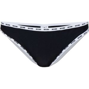 Moschino, Dames, Badkleding, Zwart, Maat: M Polyamide,