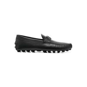 Tod's Zwarte platte schoenen, T-Timeless mocassins , Black , Heren , Maat: 43 1/2 EU