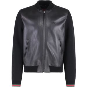 Gucci, Heren, Jassen, Zwart, Maat: M Wol,