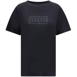 Maison Margiela, Dames, Tops, Zwart, Maat: M Katoen,