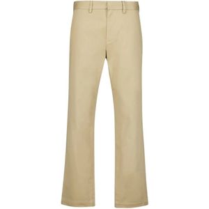 Saint Laurent, Heren, Broeken, Beige, Maat: W32 Katoen,