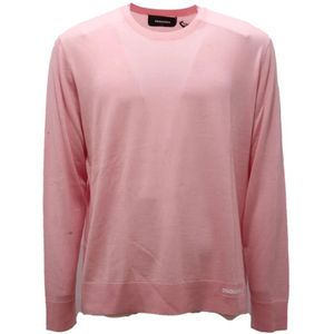 Dsquared2, Heren, Truien, Roze, Maat: S Wol,