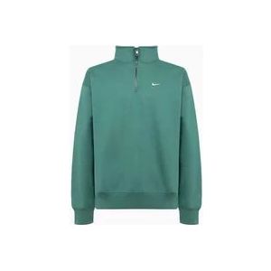 Nike Katoenmix Half-Zip Sweatshirt , Green , Heren , Maat: XS