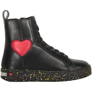 Love Moschino, Dames, Schoenen, Zwart, Maat: 35 EU Leer,